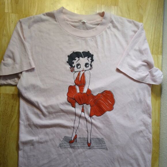 Vintage 80s Betty Boop Marilyn Monroe Parody T-Shirt - Picture 1 of 7